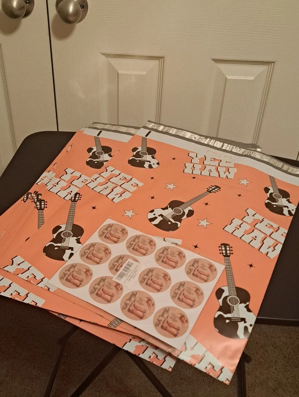 15 ct YEE HAW 14.5X19 Polymailers with 80 Thank you 2